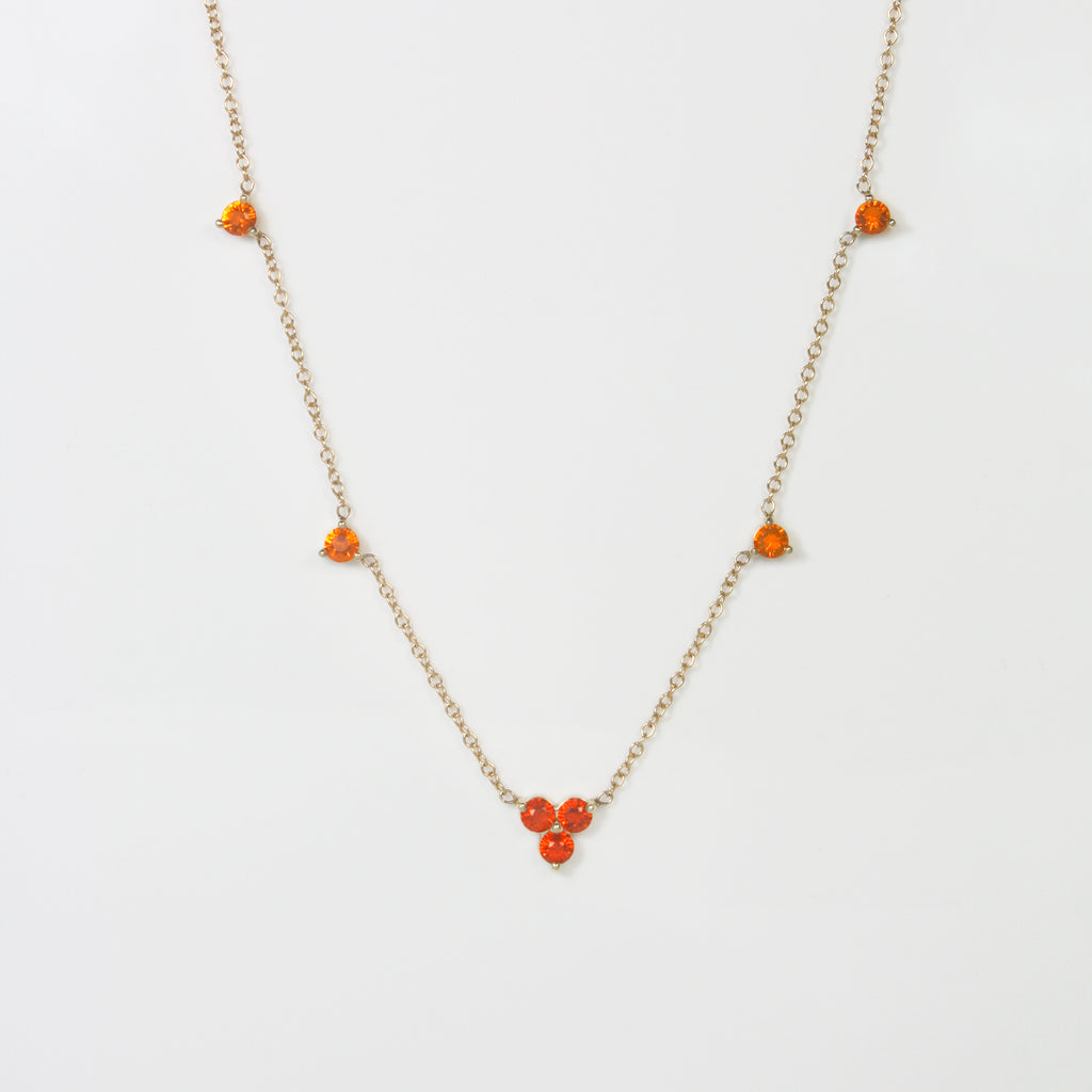 This uniquely designed piece features lighter orange tones at the top transitioning to darker shades at the center.